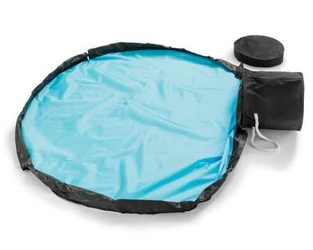 Fabric bag with a playing mat 2in1 - BLUE 
