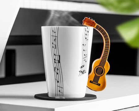 Music Gift Duo - Music mug CLASSIC GUITAR + coaster