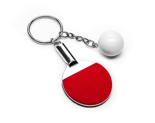 Sport keychain - table tennis - RED