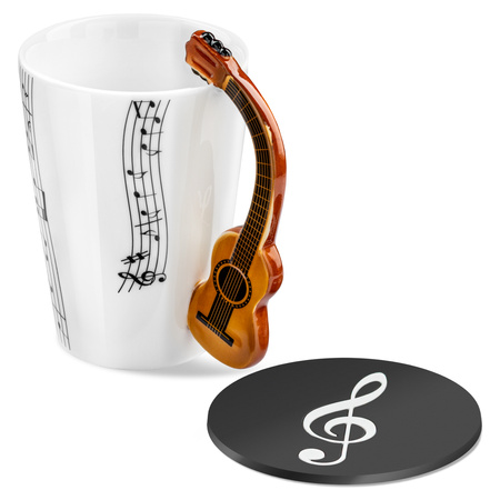 Music Gift Duo - Music mug CLASSIC GUITAR + coaster