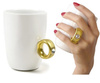 Ring mug white - golden ring