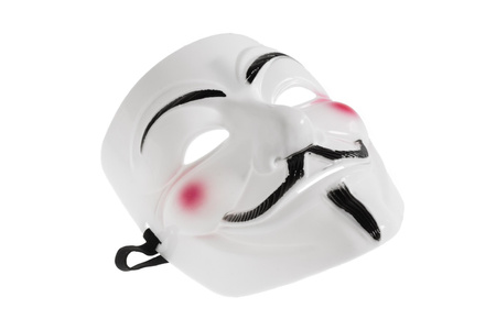 Anonymous mask, Guy Fawkes, V for Vendetta mask - WHITE