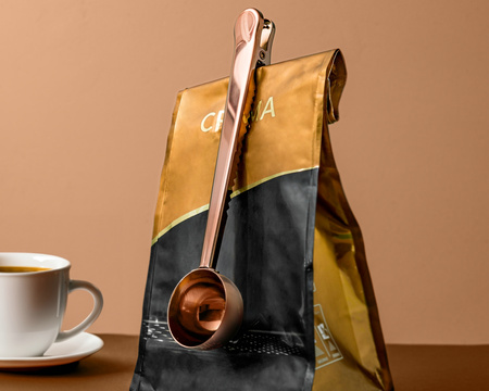 Coffee scoop with bag clip 2in1