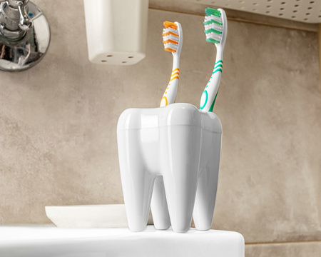 Teeth holder for toothbrush