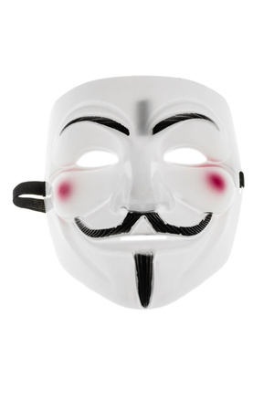 Anonymous mask, Guy Fawkes, V for Vendetta mask - WHITE