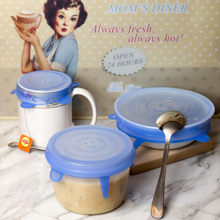 Silicone food covers 6 pcs