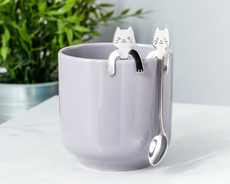 Cat tea spoons 2 pcs. SILVER