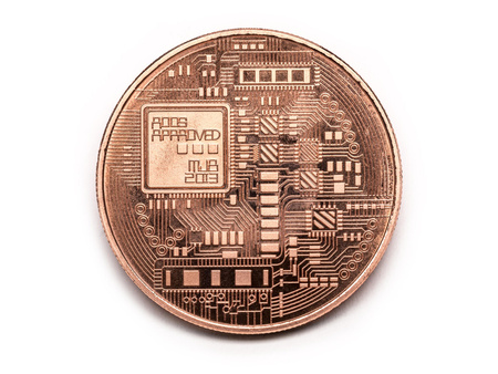 Bitcoin BTC in plastic case