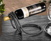 Pearl necklace wine holder - BLACK