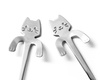 Cat tea spoons 2 pcs. SILVER