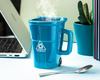 Trash bin mug - blue