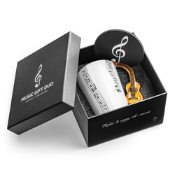Music Gift Duo - Music mug CLASSIC GUITAR + coaster
