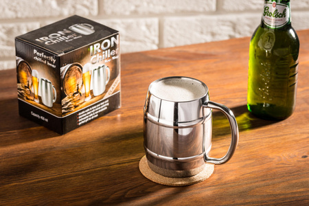 Beer mug IRON CHILLER (double wall) - barrel
