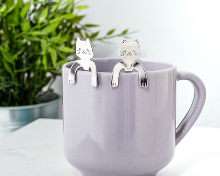 Cat tea spoons 2 pcs. SILVER