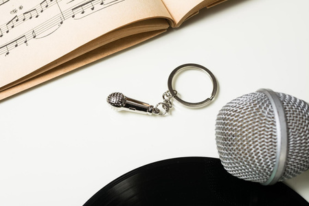 Music key ring - microphone