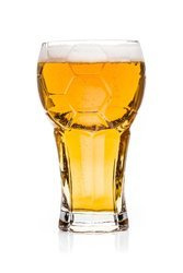 Soccer beer glass