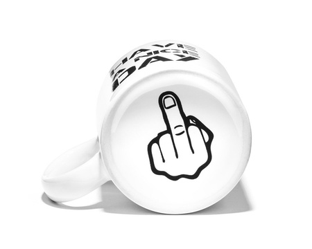 Have a Nice Day Middle Finger Mug - WHITE