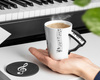 Music Gift Duo - Music mug PIANO + coaster