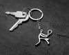 Sport keychain - tennis player