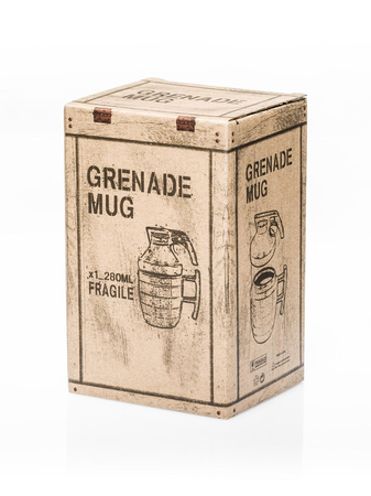 Grenade mug with a PIN - WHITE