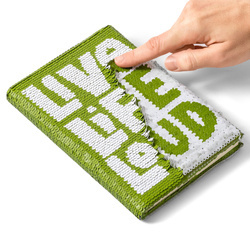 Notebook LIVE LIFE LOUD with sequins