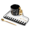 Ceramic Coffee Music Set with spoon & saucer