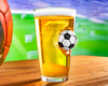 STUCK  in GLASS - FOOTBALL glass