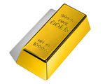 Gold bullion - door stopper
