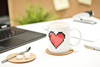 Pixel heart mug