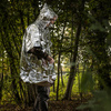 Outdoor thermal jacket with hood