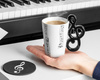 Music Gift Duo - Music mug TREBLE CLEF + coaster 