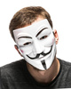 Anonymous mask, Guy Fawkes, V for Vendetta mask - WHITE