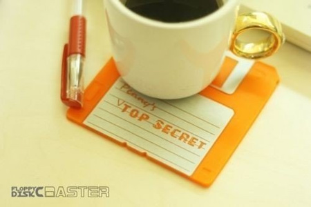 Floppy disk coaster 6 pcs set