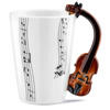 Music Gift Duo - Music mug VIOLIN + coaster 
