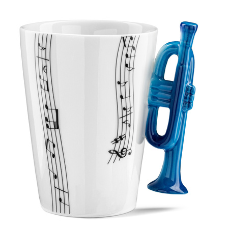 Music Gift Duo - Music mug TRUMPET + coaster