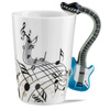 Music Gift Duo - Music mug ELECTRIC GUITAR BLUE + coaster 