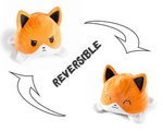 Reversible plush toy - dog