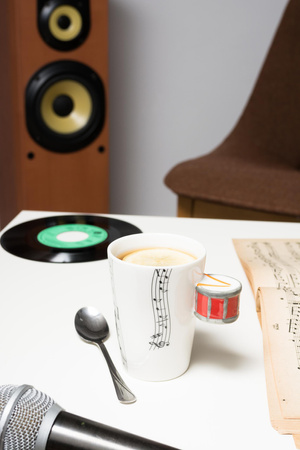 Music mug - DRUM - red
