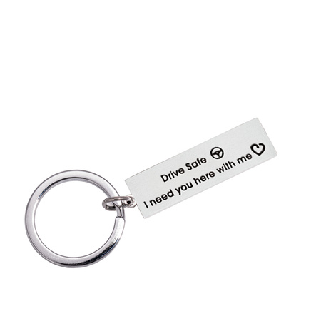 Keychain with plate Drive Safe