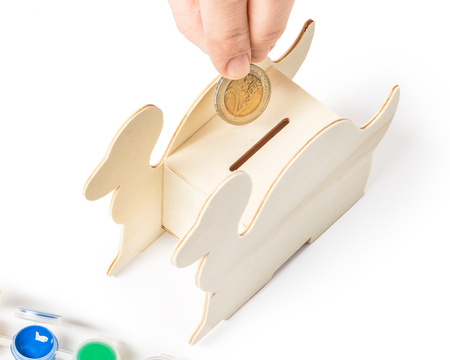 Money bank DINO with painting set