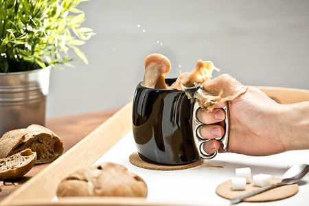 Brass Knuckle Mug - black