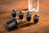 Stainless steel shot glass in case - 4 pcs set