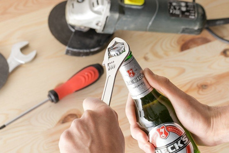 Spanner bottle opener