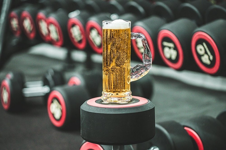 Muscle beer glass