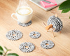 Moose felt coasters (12 pcs.) - GRAY 