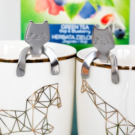 Cat tea spoons 2 pcs. SILVER