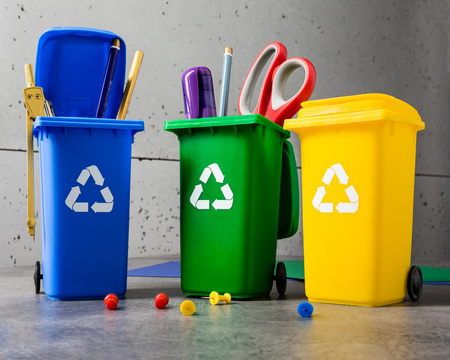 Pen holders TRASH CAN 3 pcs set