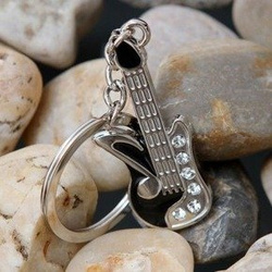 Music key ring - guitar