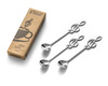 Metal tea spoons MUSIC CLEF 3 pcs SILVER