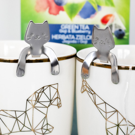 Cat tea spoons 2 pcs. SILVER